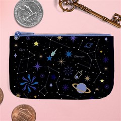 Starry Night  Space Constellations  Stars  Galaxy  Universe Graphic  Illustration Large Coin Purse by Vaneshart