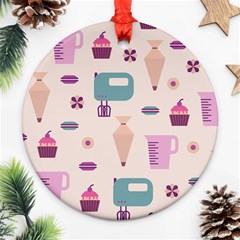 Seamless Bakery Vector Pattern Ornament (round) by Vaneshart