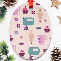 Seamless Bakery Vector Pattern Ornament (oval) by Vaneshart