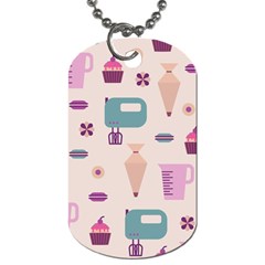 Seamless Bakery Vector Pattern Dog Tag (two Sides) by Vaneshart