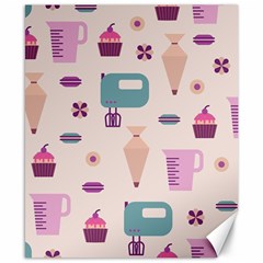 Seamless Bakery Vector Pattern Canvas 8  X 10  by Vaneshart