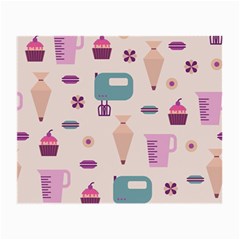 Seamless Bakery Vector Pattern Small Glasses Cloth (2 Sides) by Vaneshart