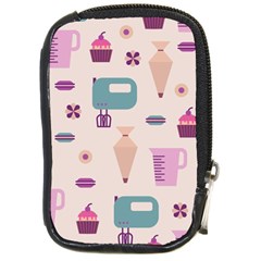 Seamless Bakery Vector Pattern Compact Camera Leather Case by Vaneshart