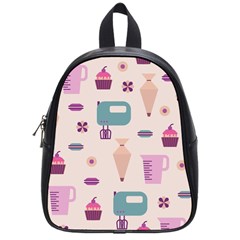 Seamless Bakery Vector Pattern School Bag (small) by Vaneshart