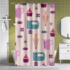 Seamless Bakery Vector Pattern Shower Curtain 48  X 72  (small)  by Vaneshart