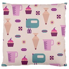 Seamless Bakery Vector Pattern Large Cushion Case (two Sides) by Vaneshart