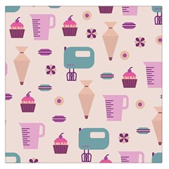 Seamless Bakery Vector Pattern Large Satin Scarf (square) by Vaneshart