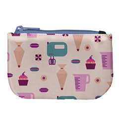 Seamless Bakery Vector Pattern Large Coin Purse by Vaneshart