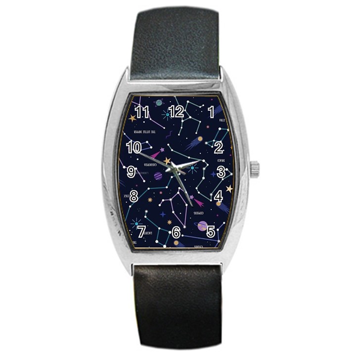 Space Wallpapers Barrel Style Metal Watch