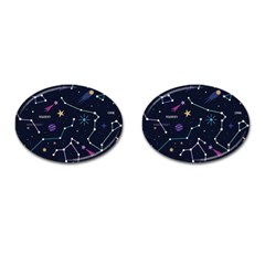 Space Wallpapers Cufflinks (oval) by Vaneshart