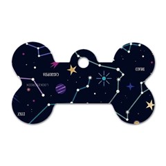 Space Wallpapers Dog Tag Bone (one Side) by Vaneshart