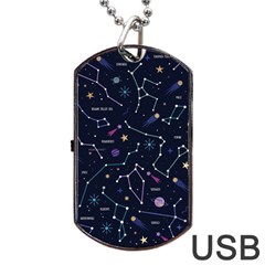 Space Wallpapers Dog Tag USB Flash (Two Sides)