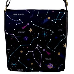 Space Wallpapers Flap Closure Messenger Bag (S)