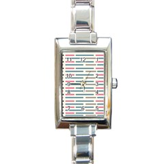 Long Lines Vector Pattern Rectangle Italian Charm Watch by Vaneshart