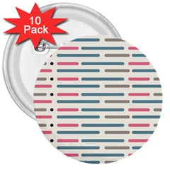 Long Lines Vector Pattern 3  Buttons (10 Pack)  by Vaneshart