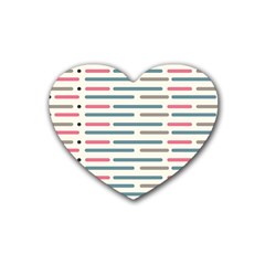 Long Lines Vector Pattern Heart Coaster (4 Pack)  by Vaneshart