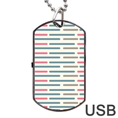 Long Lines Vector Pattern Dog Tag Usb Flash (one Side) by Vaneshart