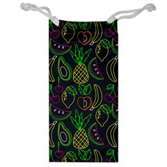 Neon Fruit Seamless Pattern Jewelry Bag by Vaneshart