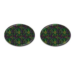 Neon Fruit Seamless Pattern Cufflinks (oval) by Vaneshart