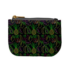 Neon Fruit Seamless Pattern Mini Coin Purse by Vaneshart