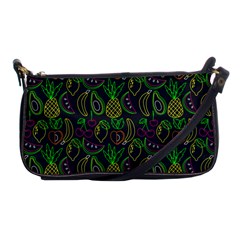 Neon Fruit Seamless Pattern Shoulder Clutch Bag by Vaneshart