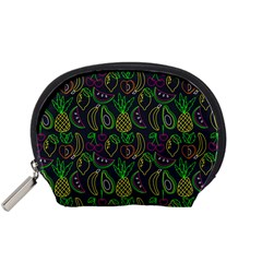 Neon Fruit Seamless Pattern Accessory Pouch (small) by Vaneshart