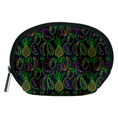 Neon Fruit Seamless Pattern Accessory Pouch (medium) by Vaneshart