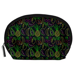 Neon Fruit Seamless Pattern Accessory Pouch (large) by Vaneshart