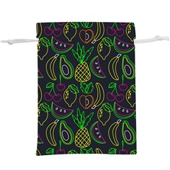 Neon Fruit Seamless Pattern  Lightweight Drawstring Pouch (xl) by Vaneshart