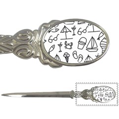 Black And White Summer Vector Pattern Letter Opener by Vaneshart