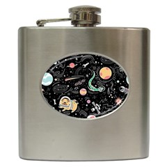 Animals Galaxy Space Hip Flask (6 Oz) by Vaneshart