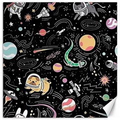 Animals Galaxy Space Canvas 20  X 20  by Vaneshart