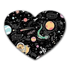 Animals Galaxy Space Heart Mousepads by Vaneshart