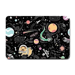 Animals Galaxy Space Small Doormat  by Vaneshart