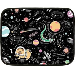 Animals Galaxy Space Fleece Blanket (mini) by Vaneshart