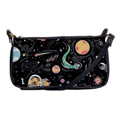 Animals Galaxy Space Shoulder Clutch Bag by Vaneshart