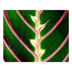 Exotic Green Leaf Double Sided Flano Blanket (large)  by Vaneshart