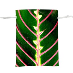 Exotic Green Leaf  Lightweight Drawstring Pouch (xl)