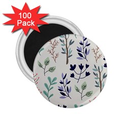 Dark Tone Plant Pattern 2 25  Magnets (100 Pack)  by Vaneshart