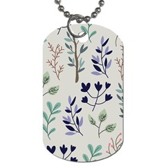 Dark Tone Plant Pattern Dog Tag (one Side) by Vaneshart