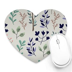 Dark Tone Plant Pattern Heart Mousepads by Vaneshart