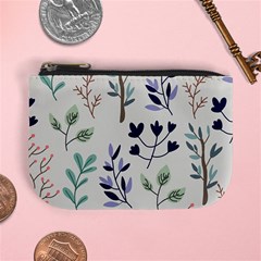 Dark Tone Plant Pattern Mini Coin Purse by Vaneshart