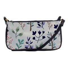 Dark Tone Plant Pattern Shoulder Clutch Bag by Vaneshart