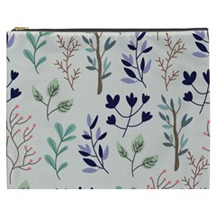 Dark Tone Plant Pattern Cosmetic Bag (xxxl) by Vaneshart