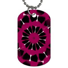 Pink And Black Seamless Pattern Dog Tag (one Side) by Vaneshart