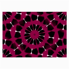 Pink And Black Seamless Pattern Large Glasses Cloth by Vaneshart