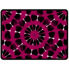 Pink And Black Seamless Pattern Fleece Blanket (large)  by Vaneshart