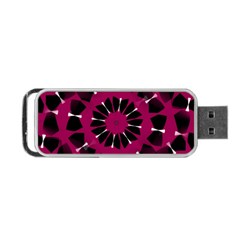 Pink And Black Seamless Pattern Portable Usb Flash (two Sides) by Vaneshart