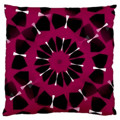 Pink And Black Seamless Pattern Large Flano Cushion Case (two Sides) by Vaneshart