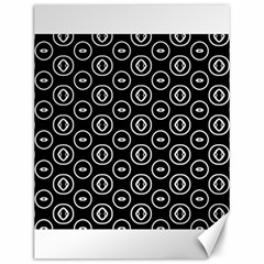 Black And White Pattern Canvas 12  X 16  by Vaneshart